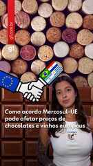 Garrafa de vinho europeu em prateleira no Brasil após acordo Mercosul-UE