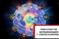 Gráfico dos 9 limites planetários com 7 zonas vermelhas indicando fronteiras ultrapassadas incluindo acidificação oceânica