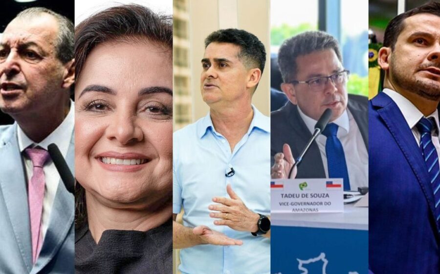 Candidatos ao governo do Amazonas 2026 campaignando em municípios do interior do estado