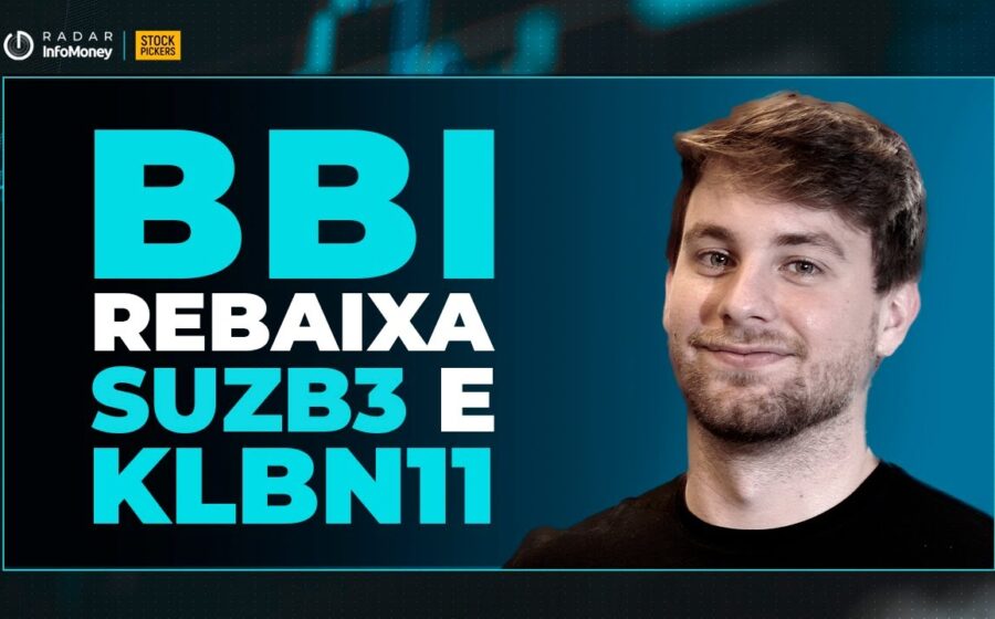 Gráfico de ações Suzano e Klabin com análise Bradesco BBI rebaixamento celulose