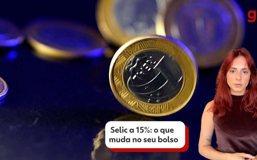 Gráfico de queda do PIB do Brasil com logo do Banco Central e setas vermelhas indicando revisão de 2% para 1,8%