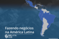 Logotipo do BTG Pactual sobre mapa da América Latina com destaque para o Peru