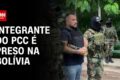 Betinho da Baixada algemado e escoltado por policiais federais no aeroporto de São Paulo após extradição da Bolívia