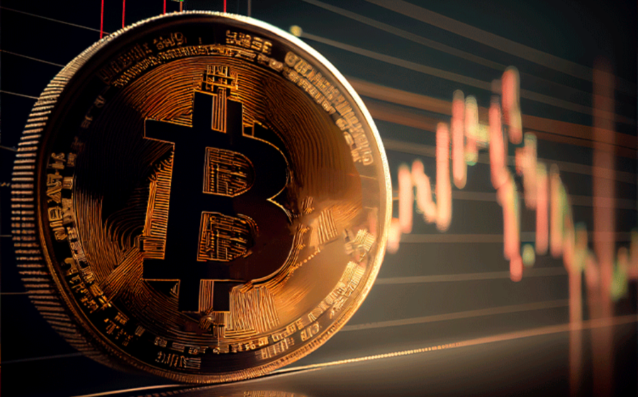 Gráfico de alta do Bitcoin superando US$ 85 mil com velas verdes