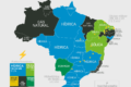 Brasil em destaque com símbolos de energia renovável e inteligência artificial, representando US$ 8 trilhões em investimentos