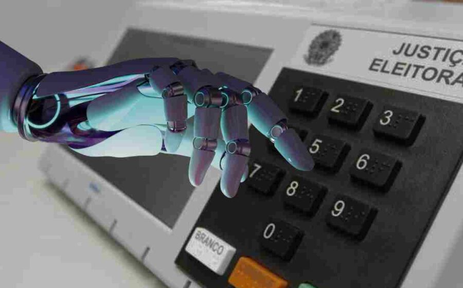 Brasil como laboratório global de IA nas eleições 2024 com urna eletrônica e elementos de inteligência artificial