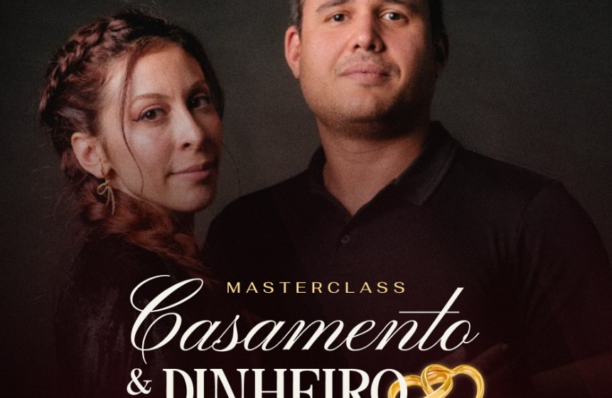 Casal discutindo finanças com documentos e calculadora, representando disparidade patrimonial e planejamento financeiro no casamento