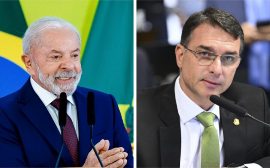 Gráfico de pesquisa eleitoral Ceará 2026: Lula 55% e Flávio Bolsonaro 23%