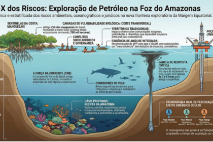 Navio sísmico da Chevron operando na bacia da Foz do Amazonas para exploração de petróleo