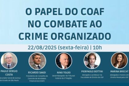 Ilustração de relógio acelerado com IA representando redução de 96% no tempo de reporte ao Coaf