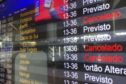 Pista principal interditada do Aeroporto Internacional de Belo Horizonte em Confins com aeronaves paradas