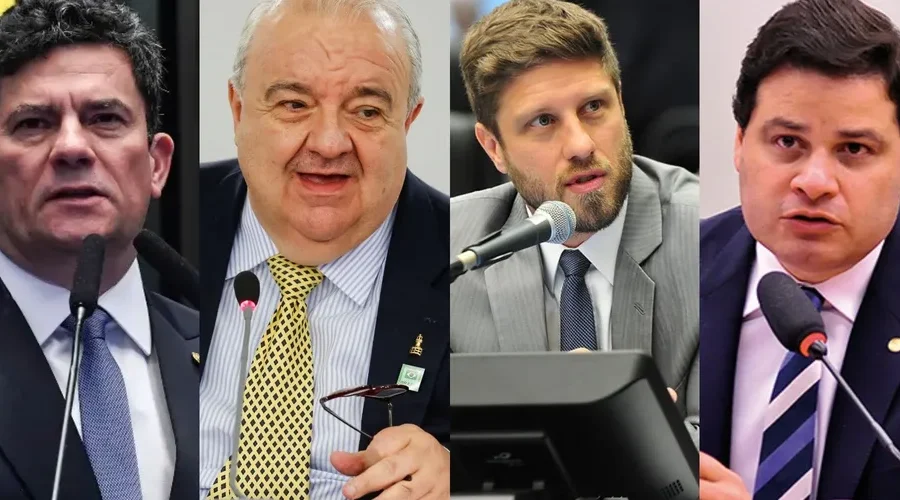 Debate ao governo do Paraná com Sergio Moro, Requião Filho e Sandro Alex no estúdio da RPC