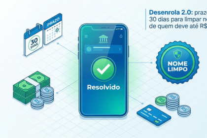 Logotipo do programa Desenrola Adimplentes com calendário mostrando prorrogação até 26 de outubro para dívidas até R$ 15 mil