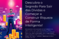 Ilustração conceitual: balança equilibrando dívida boa (ativos) e dívida ruim (consumo), com setas de fluxo de caixa positivo e negativo