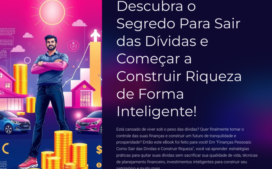 Ilustração conceitual: balança equilibrando dívida boa (ativos) e dívida ruim (consumo), com setas de fluxo de caixa positivo e negativo