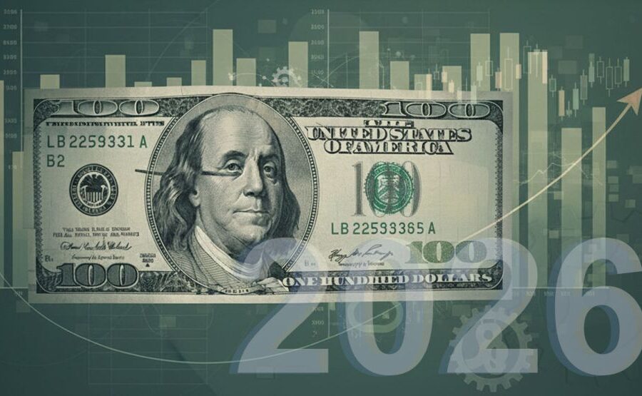 Gráfico comparando carry trade no real em 2022 e 2024 com projeção dólar 2026