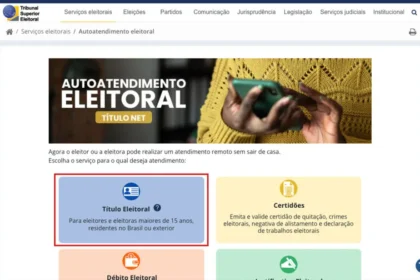 Eleitor consulta local de votação no site do TSE para eleições 2026