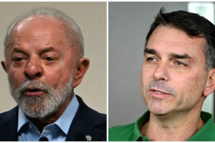 Gráfico mostra empate técnico 46% Lula vs 44% Flávio Bolsonaro pesquisa Datafolha segundo turno