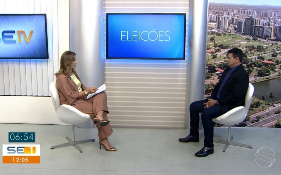 Estúdio SE2 com logotipo e datas das entrevistas ao governo de Sergipe 2026