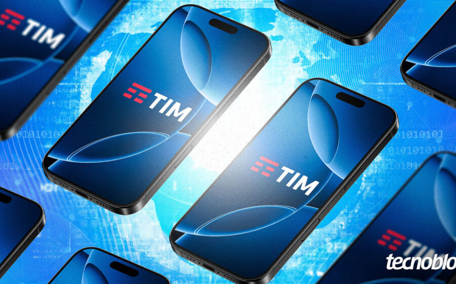 Logotipo da TIM Brasil sobreposto a bandeira da Itália e ícone de controle estatal, simbolizando aquisição