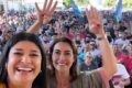 Roberta Arraes e Raimundo Pimentel em evento de inauguração do Hospital de Câncer do Sertão em Araripina