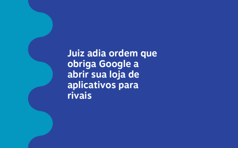 Logotipo do Google com balança da justiça e ícones de dados de publicidade interconectados