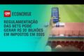 Gaveta com dinheiro e celular mostrando app de apostas bloqueado, símbolo de proibição governamental