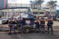 Helicóptero Robinson R66 apreendido na Operação Sanakay contra pirâmide de R$ 500 mi