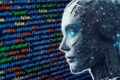 Jovem interage com interface de chatbot de IA em smartphone, simbolizando relacionamento digital e apoio emocional