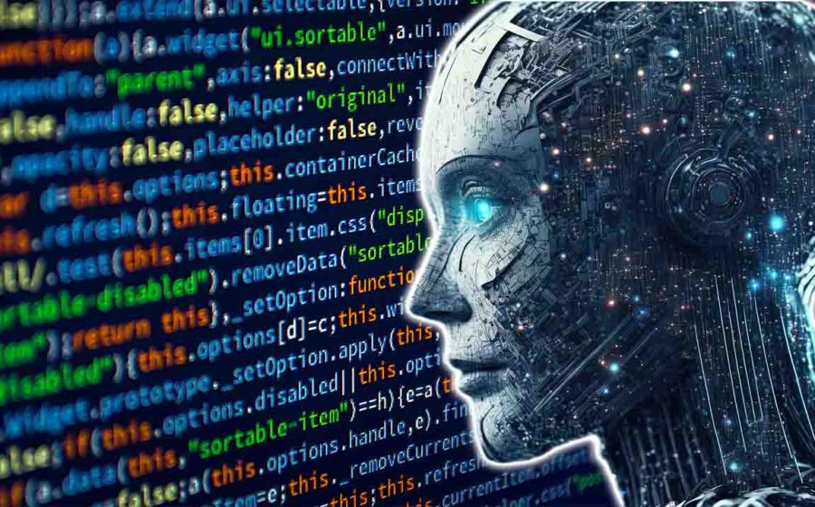 Jovem interage com interface de chatbot de IA em smartphone, simbolizando relacionamento digital e apoio emocional