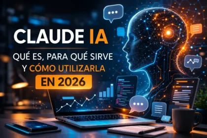 Ilustração de IA recursiva: robô construindo outro robô com código, representando autoaperfeiçoamento da Anthropic