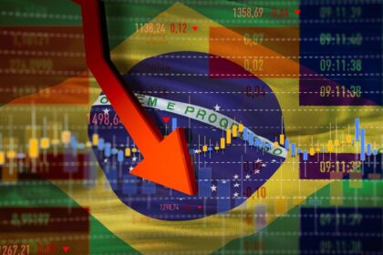 Gráfico mostra inflação a 4,99% e PIB caindo para 1,86%, com juros altos pressionando bolso