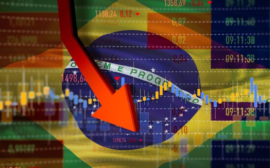 Gráfico mostra inflação a 4,99% e PIB caindo para 1,86%, com juros altos pressionando bolso