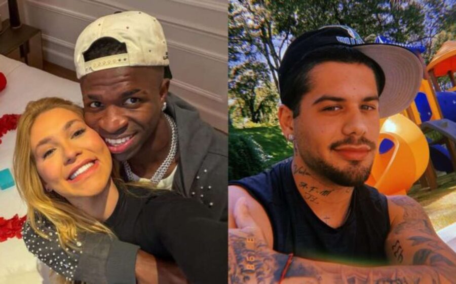 Milca, estudante que rejeitou parceria com Zé Felipe, sorri segurando celular com gráfico de 1 milhão de seguidores