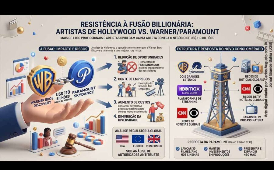 Juíza federal assina aprovação da fusão bilionária Paramount Skydance Warner Bros Discovery Hollywood
