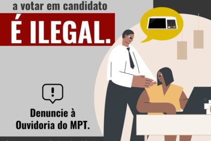 Rico Melquíades em destaque com símbolos de processo judicial e trabalhadoras domésticas ao fundo