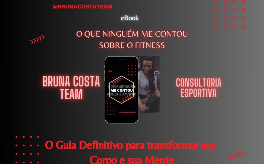 Pessoa segurando celular com foto fitness perfeita ao lado de academia real vazia