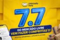 Banner Mercado Livre com 7 cupons de desconto até R$ 200 OFF em eletrônicos e móveis