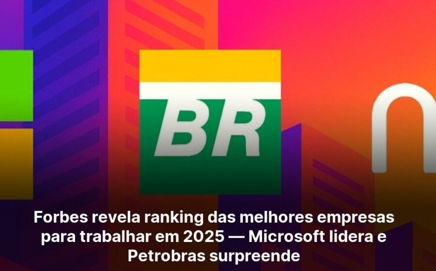 Logotipo da Microsoft com troféu de primeiro lugar no ranking Melhores Empregadores do Brasil 2026