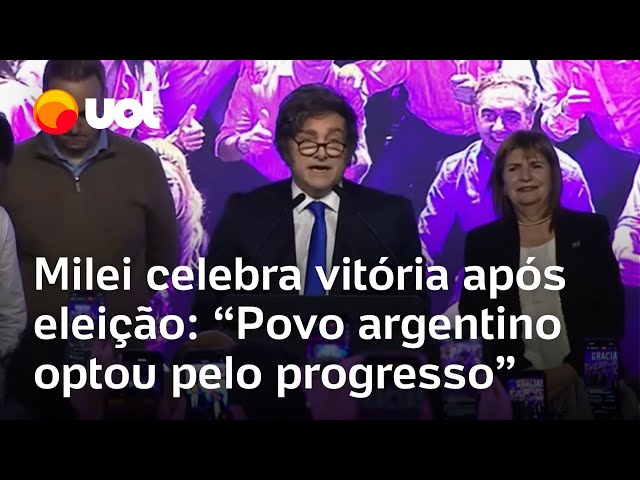 Javier Milei sorri diante de gráficos econômicos positivos enquanto argentinos enfrentam queda no consumo e alta da pobreza