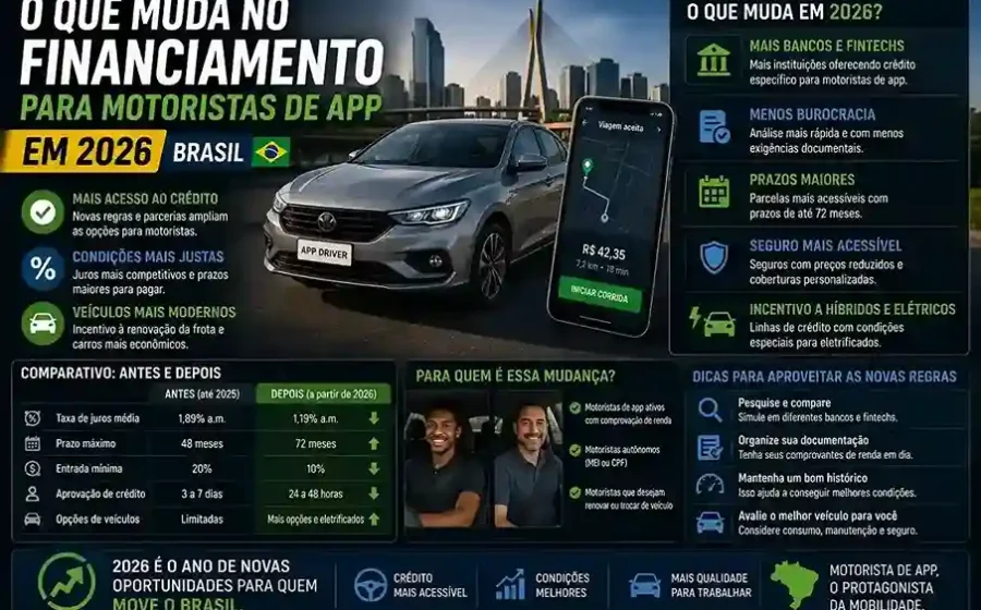 Financiamento Move Brasil para taxistas e motoristas de app com crédito de R$ 30 bilhões