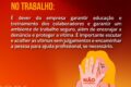 Academia em Fortaleza com placa informativa sobre nova lei de denúncia de assédio em 24h