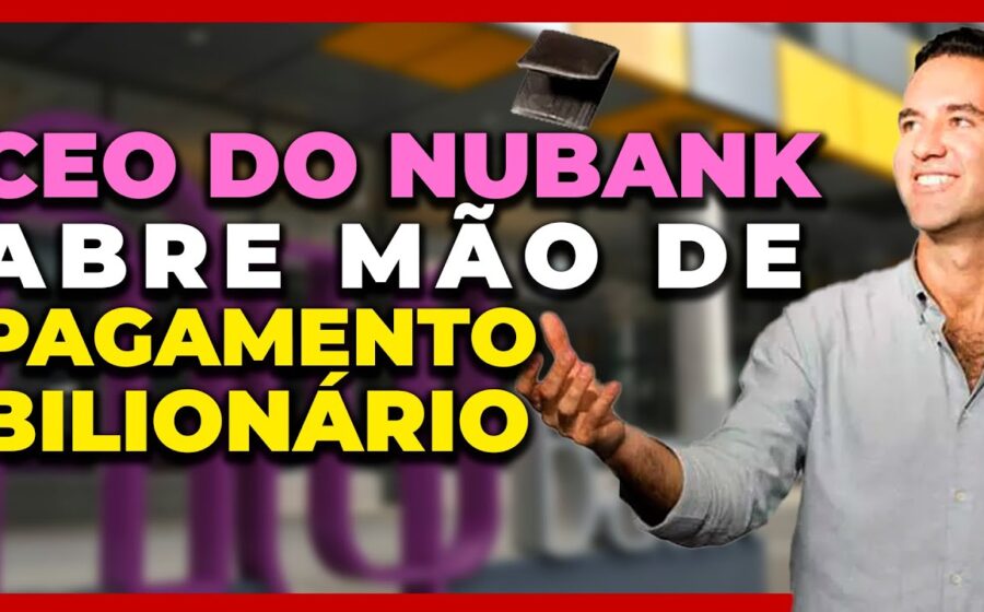 Logos do Nubank e Monzo lado a lado com setas indicando aquisição bilionária