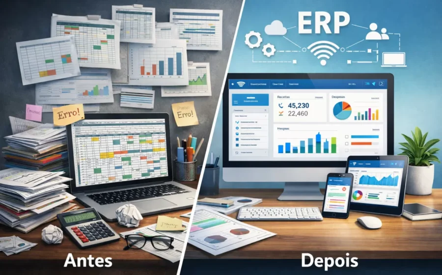 Dashboard do ERP Alchemy com IA: automação financeira, fechamento contábil rápido e integração bancária