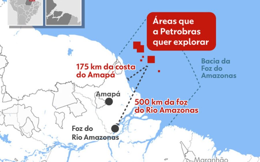 Plataforma da Petrobras no poço Morpho na Foz do Amazonas, lâmina d'água 3.000 metros, descoberta de petróleo
