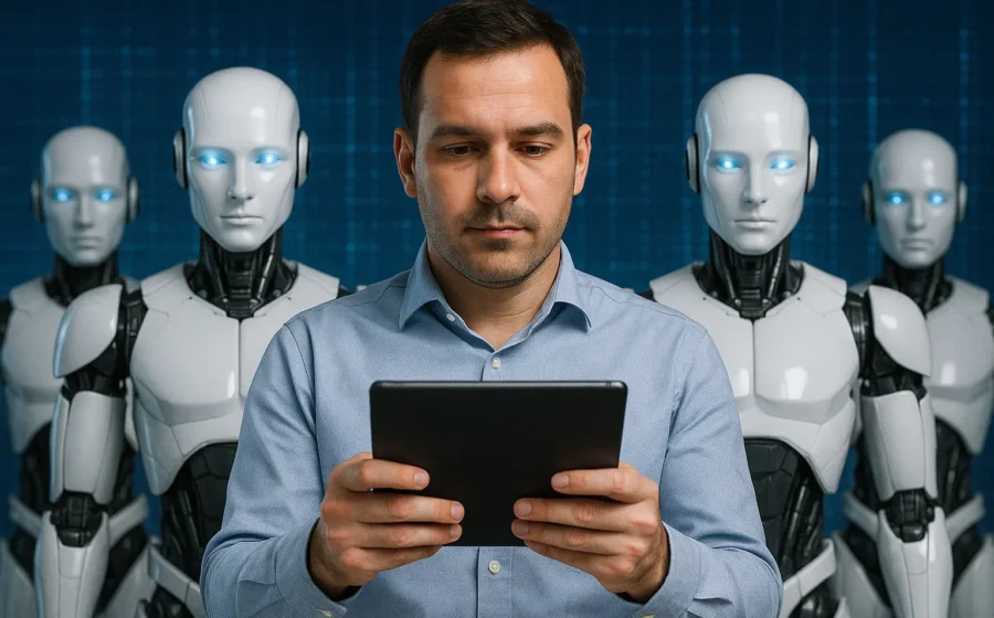 Smartphone exibindo interface do Muse, agente de IA da Meta, realizando ligação automatizada para negociação