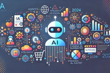 Robô de IA escolhendo produtos em interface digital sem intervenção humana