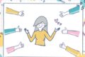 Pessoa ansiosa olhando celular com ícones de curtidas flutuando, representando dependência de validação digital