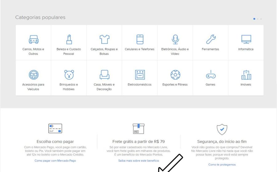 Captura de tela do site de orientação eleitoral mostrando candidatos de direita priorizados no topo