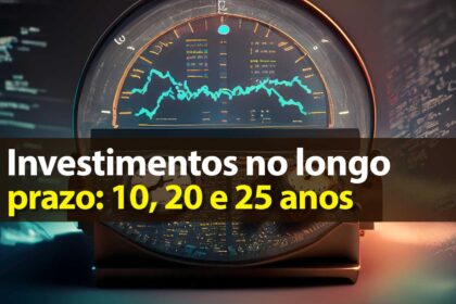 Gráfico descendente de Treasuries de 20 anos com bandeira do Brasil e símbolo de prejuízo, representando refúgio que virou armadilha